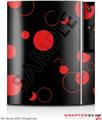 Sony PS3 Skin Lots of Dots Red on Black