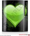 Sony PS3 Skin Glass Heart Grunge Green