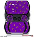 Anchors Away Purple - Decal Style Skins (fits Sony PSPgo)