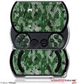 HEX Mesh Camo 01 Green - Decal Style Skins (fits Sony PSPgo)