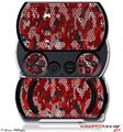 HEX Mesh Camo 01 Red Bright - Decal Style Skins (fits Sony PSPgo)