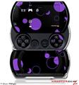 Lots of Dots Purple on Black - Decal Style Skins (fits Sony PSPgo)