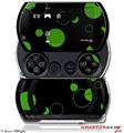 Lots of Dots Green on Black - Decal Style Skins (fits Sony PSPgo)