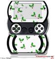 Christmas Holly Leaves on White - Decal Style Skins (fits Sony PSPgo)