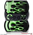 Metal Fire Flames Green - Decal Style Skins (fits Sony PSPgo)