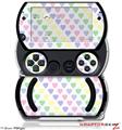 Pastel Hearts on White - Decal Style Skins (fits Sony PSPgo)