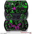 Twisted Garden Green and Hot Pink - Decal Style Skins (fits Sony PSPgo)
