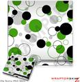 Sony PS3 Slim Skin - Lots of Dots Green on White
