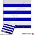 Sony PS3 Slim Skin - Kearas Psycho Stripes Blue and White