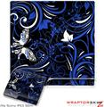 Sony PS3 Slim Skin - Twisted Garden Blue and White