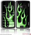LG enV2 Skin - Metal Flames Green