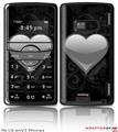 LG enV2 Skin - Glass Heart Grunge Gray