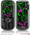 LG Rumor 2 Skin - Twisted Garden Green and Hot Pink