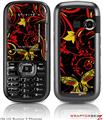 LG Rumor 2 Skin - Twisted Garden REd and Yellow