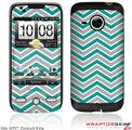 HTC Droid Eris Skin Zig Zag Teal and Gray