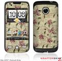 HTC Droid Eris Skin Flowers and Berries Pink