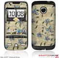 HTC Droid Eris Skin Flowers and Berries Blue