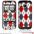 HTC Droid Eris Skin - Argyle Red and Gray