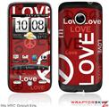 HTC Droid Eris Skin - Love and Peace Red