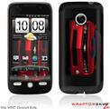 HTC Droid Eris Skin - 2010 Chevy Camaro Jeweled Red - Black Stripes on Black
