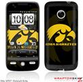 HTC Droid Eris Skin - Iowa Hawkeyes Tigerhawk  Gold on Black