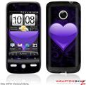 HTC Droid Eris Skin - Glass Heart Grunge Purple