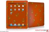 iPad Skin Anchors Away Burnt Orange