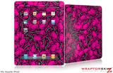 iPad Skin Scattered Skulls Hot Pink