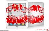 iPad Skin - Big Kiss Lips Red on White