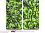 Scattered Skulls Neon Green - Decal Style skin fits Zune 80/120GB  (ZUNE SOLD SEPARATELY)