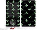 Pastel Butterflies Green on Black - Decal Style skin fits Zune 80/120GB  (ZUNE SOLD SEPARATELY)