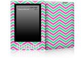 Zig Zag Teal Green and Pink - Decal Style Skin for Amazon Kindle DX