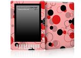 Lots of Dots Red on Pink - Decal Style Skin for Amazon Kindle DX