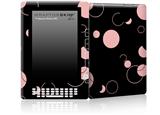 Lots of Dots Pink on Black - Decal Style Skin for Amazon Kindle DX