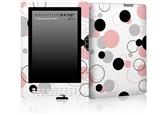 Lots of Dots Pink on White - Decal Style Skin for Amazon Kindle DX