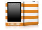 Kearas Psycho Stripes Orange and White - Decal Style Skin for Amazon Kindle DX