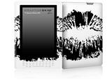 Big Kiss Lips Black on White - Decal Style Skin for Amazon Kindle DX
