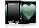Glass Heart Grunge Seafoam Green - Decal Style Skin for Amazon Kindle DX