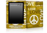 Love and Peace Yellow - Decal Style Skin for Amazon Kindle DX