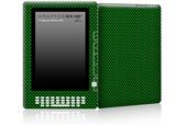 Carbon Fiber Green - Decal Style Skin for Amazon Kindle DX