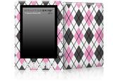 Argyle Pink and Gray - Decal Style Skin for Amazon Kindle DX