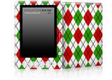 Argyle Red and Green - Decal Style Skin for Amazon Kindle DX