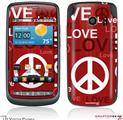 LG Vortex Skin Love and Peace Red