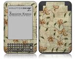 Flowers and Berries Orange - Decal Style Skin fits Amazon Kindle 3 Keyboard (with 6 inch display)