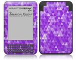 Triangle Mosaic Purple - Decal Style Skin fits Amazon Kindle 3 Keyboard (with 6 inch display)