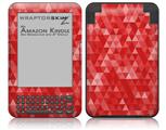 Triangle Mosaic Red - Decal Style Skin fits Amazon Kindle 3 Keyboard (with 6 inch display)