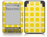 Squared Yellow - Decal Style Skin fits Amazon Kindle 3 Keyboard (with 6 inch display)