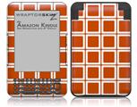 Squared Burnt Orange - Decal Style Skin fits Amazon Kindle 3 Keyboard (with 6 inch display)