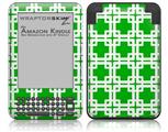 Boxed Green - Decal Style Skin fits Amazon Kindle 3 Keyboard (with 6 inch display)