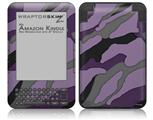 Camouflage Purple - Decal Style Skin fits Amazon Kindle 3 Keyboard (with 6 inch display)